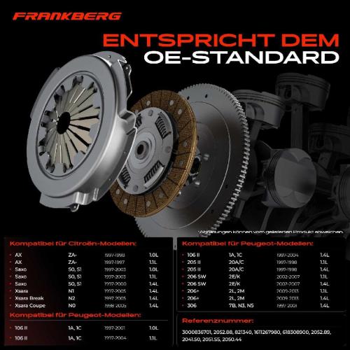1x Kupplungssatz für Citroën AX Saxo Xsara Break Coupe Peugeot 106 II 205 206 Schrägheck Stufenheck Bild 1x Kupplungssatz für Citroën AX Saxo Xsara Break Coupe Peugeot 106 II 205 206 Schrägheck Stufenheck