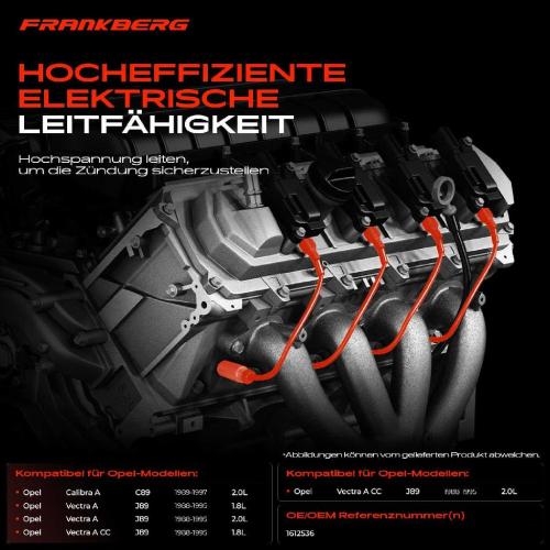 5x Zündleitungssatz Zündkabel für Opel Calibra A C89 Vectra A CC J89 Bild 5x Zündleitungssatz Zündkabel für Opel Calibra A C89 Vectra A CC J89