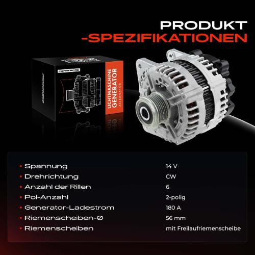 Frankberg 1x Lichtmaschine Generator für Audi A4 8K A6 4F Allroad Avant Q7 4LB 2.7L 3.0L Bild Frankberg 1x Lichtmaschine Generator für Audi A4 8K A6 4F Allroad Avant Q7 4LB 2.7L 3.0L