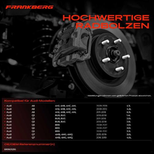 5x Radschraube für Audi A8 4H2 4H8 4HC 4HL Q3 Q5 Q7 2008-2018 Bild 5x Radschraube für Audi A8 4H2 4H8 4HC 4HL Q3 Q5 Q7 2008-2018