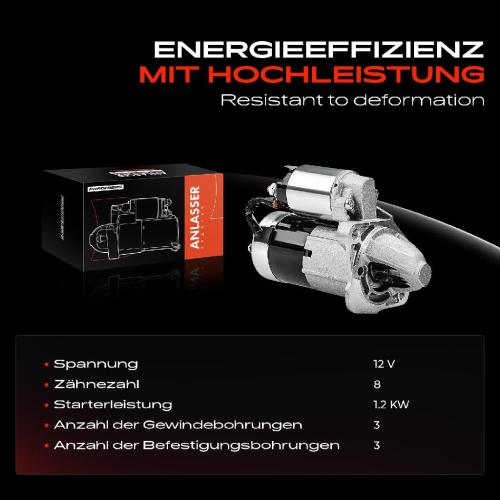 1x Anlasser Starter für Mazda 3 BK 3 Stufenheck 1.4L 1.6L 2003-2008 Bild 1x Anlasser Starter für Mazda 3 BK 3 Stufenheck 1.4L 1.6L 2003-2008