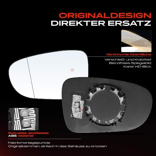 1x Spiegelglas Außenspiegel links für VW Sharan 7M6 7M8 7M9 Seat Alhambra Ford Galaxy Bild 1x Spiegelglas Außenspiegel links für VW Sharan 7M6 7M8 7M9 Seat Alhambra Ford Galaxy