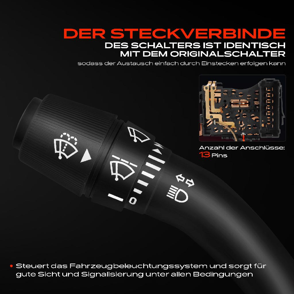 1x Kombischalter Lenkstockschalter für Opel Vivaro X83 Renault Trafic II Bus JL Kasten