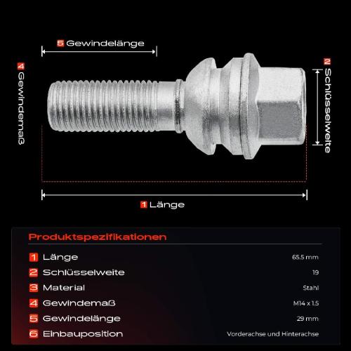 Frankberg 10x Radschraube für VW Touareg Transporter T5 Multivan Audi Q7 Porsche Bild Frankberg 10x Radschraube für VW Touareg Transporter T5 Multivan Audi Q7 Porsche