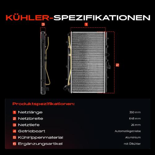 Frankberg 1x Kühler Wasserkühler Motorkühler für KIA Rio Schrägheck Stufenheck DC 2002-2005 Bild Frankberg 1x Kühler Wasserkühler Motorkühler für KIA Rio Schrägheck Stufenheck DC 2002-2005