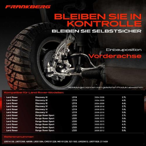 1x Querlenker Vorderachse für Land Rover Discovery III IV Range Sport 2.7L 4.0L 4.4L 3.0L 2004-2018 Bild 1x Querlenker Vorderachse für Land Rover Discovery III IV Range Sport 2.7L 4.0L 4.4L 3.0L 2004-2018