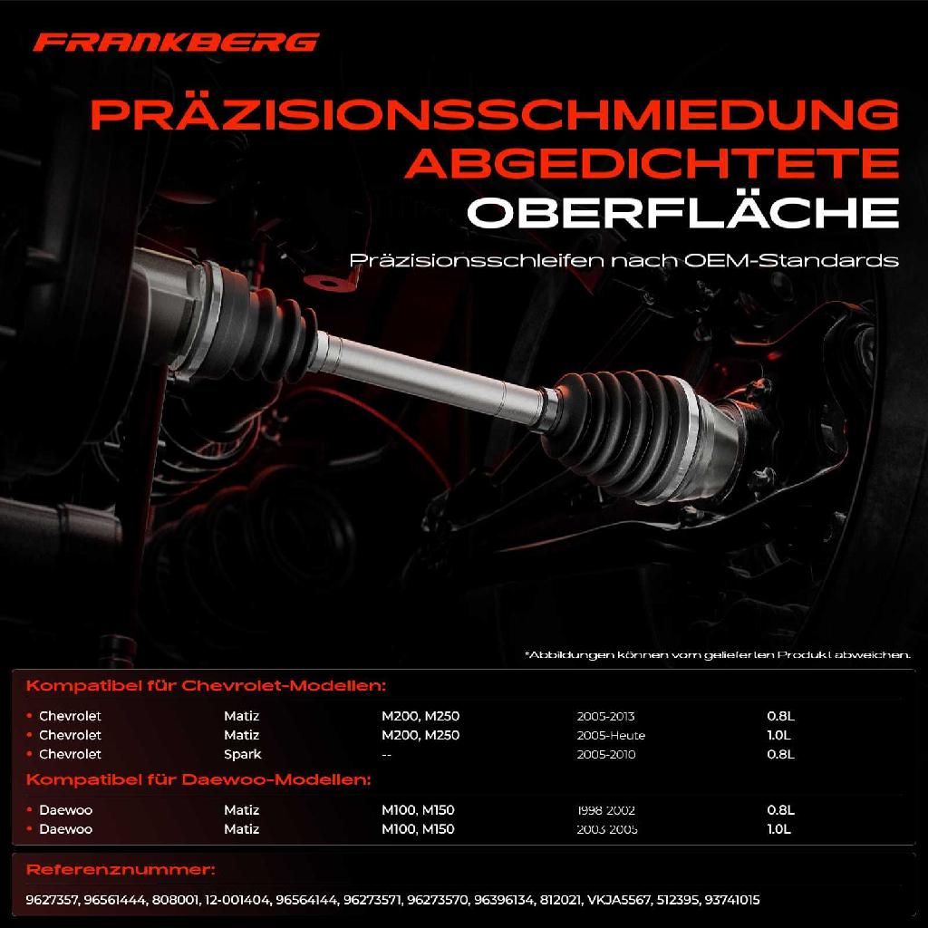 1x Antriebswelle Gelenksatz Vorderachse für Chevrolet Matiz M200 M250 Daewoo Matiz M100