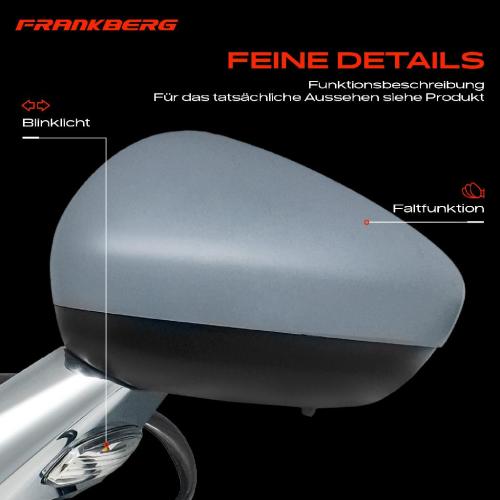 Frankberg 1x Außenspiegel Links für Citroën C3 II SC DS3 Cabriolet SA 2009-2016 Bild Frankberg 1x Außenspiegel Links für Citroën C3 II SC DS3 Cabriolet SA 2009-2016