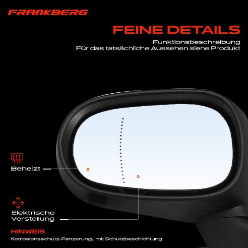 Frankberg 1x Außenspiegel Links für Renault Modus/Grand Modus F/JP0 2004-2008 Bild Frankberg 1x Außenspiegel Links für Renault Modus/Grand Modus F/JP0 2004-2008