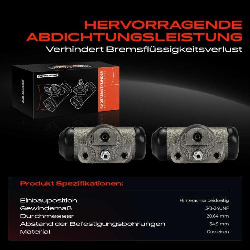 2x Radbremszylinder Hinten für Chrysler Voyager Jeep Cherokee Wrangler Bild 2x Radbremszylinder Hinten für Chrysler Voyager Jeep Cherokee Wrangler