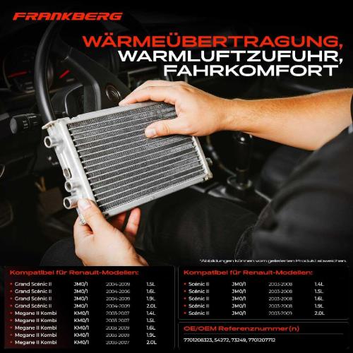 1x Wärmetauscher Innenraumheizung für Renault Scénic II JM0/1 Megane II BM CM KM EM Bild 1x Wärmetauscher Innenraumheizung für Renault Scénic II JM0/1 Megane II BM CM KM EM