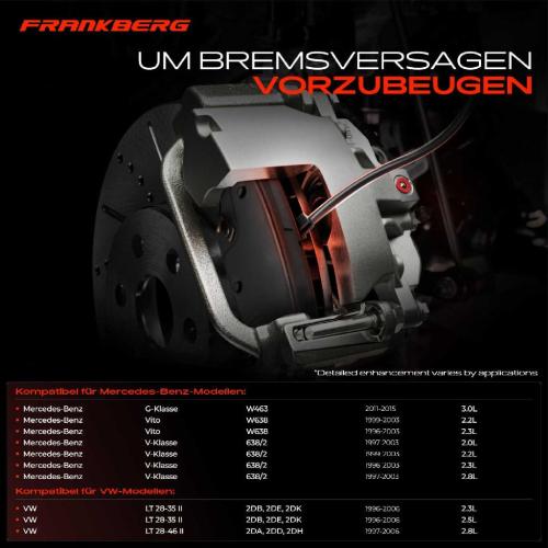 Frankberg 2x Warnkontakt Bremsbelagverschleiß Vorderachse oder Hinterachse für VW LT 28-46 II Pritsche/Fahrgestell Bild Frankberg 2x Warnkontakt Bremsbelagverschleiß Vorderachse oder Hinterachse für VW LT 28-46 II Pritsche/Fahrgestell