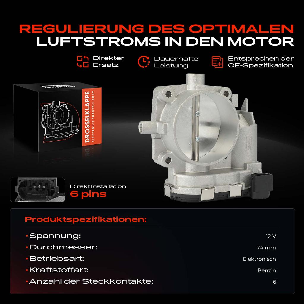 1x Drosselklappe Drosselklappenstutzen für Mercedes-Benz W203 W204 B906 W210 W212