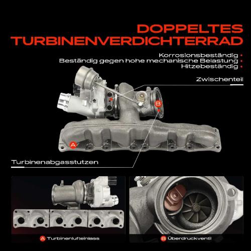 1x Turbolader Abgaskrümmer Einheit für BMW F32 F82 F36 F10 F07 F11 F06 F12 F13 F01 F02 F03 F04 F25 F26 F15 Bild 1x Turbolader Abgaskrümmer Einheit für BMW F32 F82 F36 F10 F07 F11 F06 F12 F13 F01 F02 F03 F04 F25 F26 F15