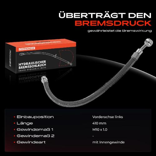 1x Bremsschlauch Bremsschläuche Vorderachse Links für Hyundai Sonata III Y-3 2.0L 3.0L Bild 1x Bremsschlauch Bremsschläuche Vorderachse Links für Hyundai Sonata III Y-3 2.0L 3.0L