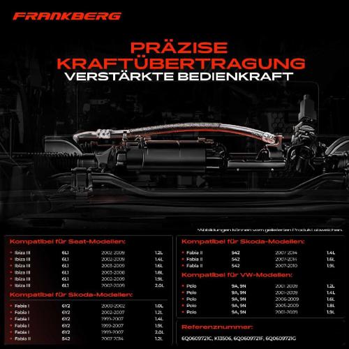 1x Seilzug Feststellbremse Hinterachse beidseitig für VW Polo Van Kasten/Kombi Skoda Fabia Seat Bild 1x Seilzug Feststellbremse Hinterachse beidseitig für VW Polo Van Kasten/Kombi Skoda Fabia Seat