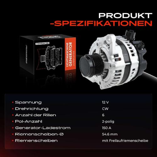 1x Lichtmaschine Generator für Alfa Romeo 159 Brera 939 Spider 916S 939 Bild 1x Lichtmaschine Generator für Alfa Romeo 159 Brera 939 Spider 916S 939