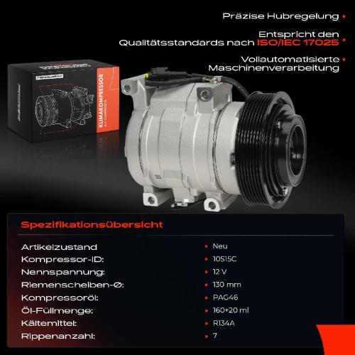 Frankberg 1x Klimakompressor für Toyota RAV 4 II A2 2.0L 2000-2005 Bild Frankberg 1x Klimakompressor für Toyota RAV 4 II A2 2.0L 2000-2005