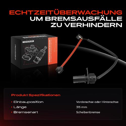 1x Warnkontakt Bremsbelagverschleiß Hinterachse für Hinten Audi A6 A7 4G Porsche Macan Vorne Audi R8 Bild 1x Warnkontakt Bremsbelagverschleiß Hinterachse für Hinten Audi A6 A7 4G Porsche Macan Vorne Audi R8