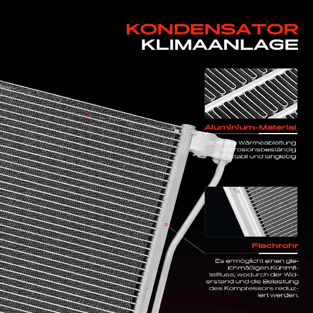 1x Kondensator Klimaanlage für BMW 5er F10 F18 6 Coupe Cabriolet F06 6er F12 F13