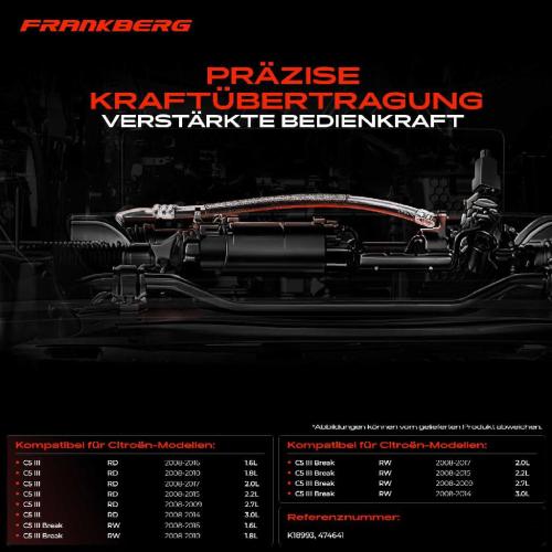 2x Seilzug Feststellbremse Hinterachse beidseitig für Citroën C5 III RD Break RW 1.6L-3.0L Bild 2x Seilzug Feststellbremse Hinterachse beidseitig für Citroën C5 III RD Break RW 1.6L-3.0L