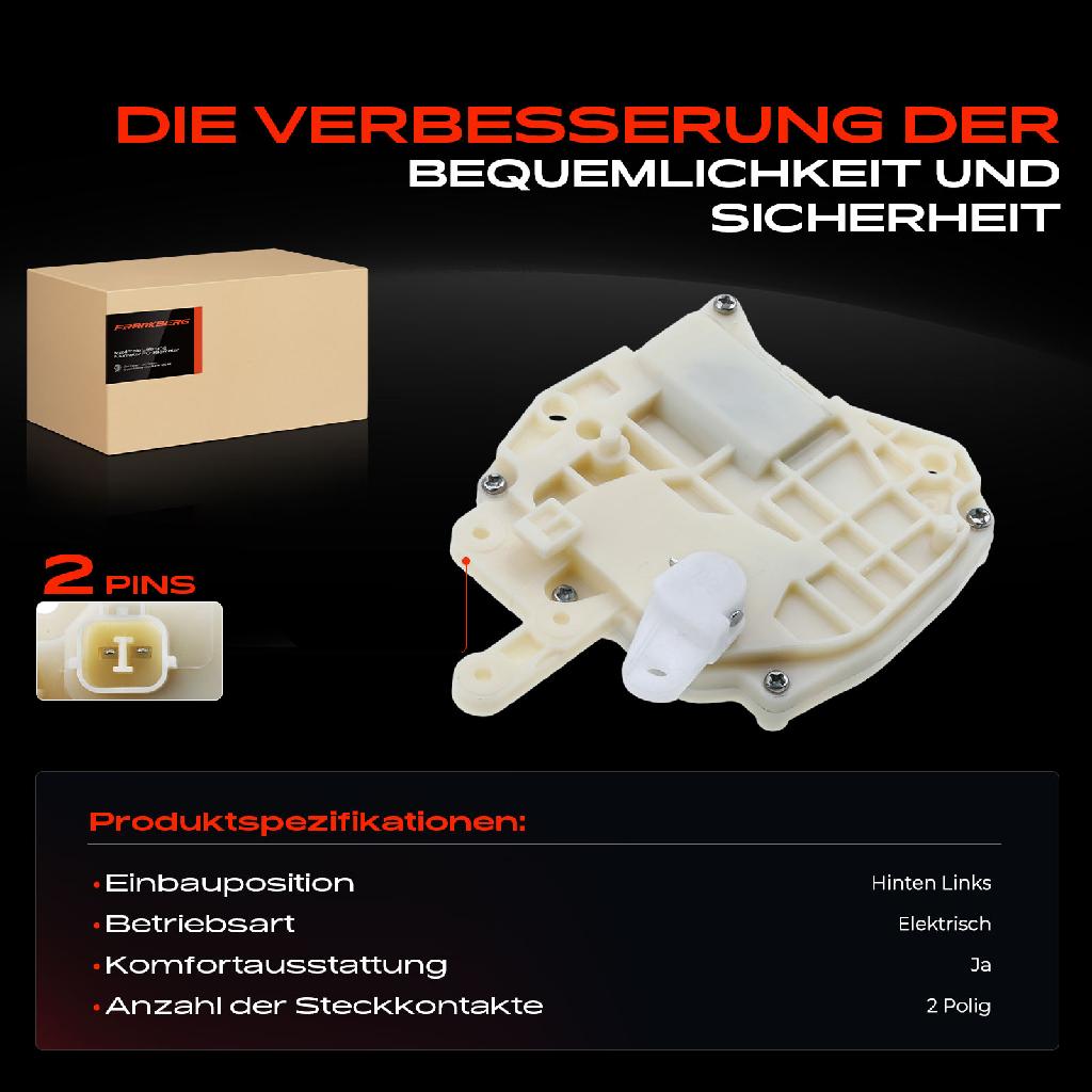 1x Türschloss Hinten Links für Honda Accord VI Coupe Hatchback CR-V II 1.6L 1.8L 2.0L 2.2L 3.0L 2.4L 1997-2007