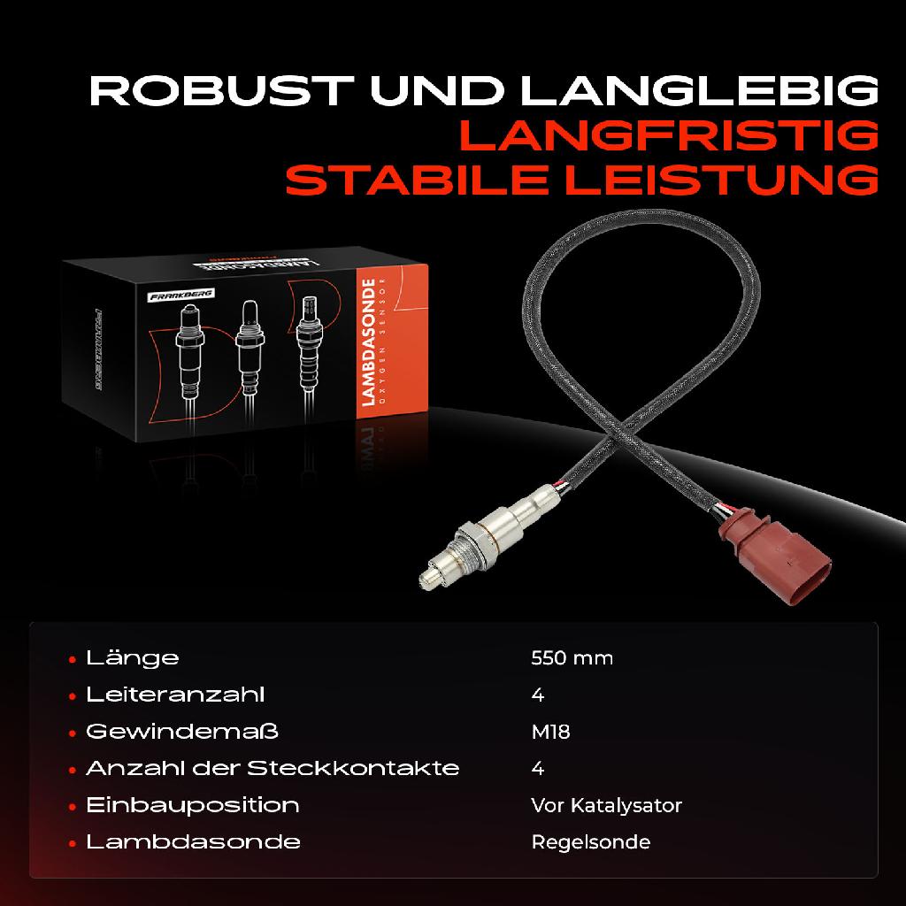1x Lambdasonde Regelsonde Vor Katalysator für VW Polo Van Skoda Fabia III Rapid Seat Ibiza Toledo