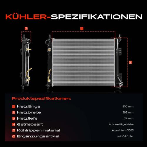 1x Kühler Wasserkühler Motorkühler für Hyundai iX20 JC KIA Venga Hatchback Van YN Bild 1x Kühler Wasserkühler Motorkühler für Hyundai iX20 JC KIA Venga Hatchback Van YN