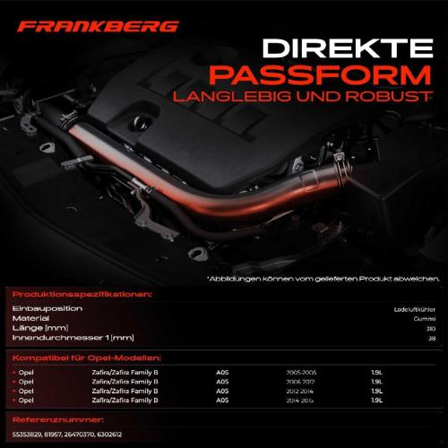 1x Kühlerschlauch Turboschlauch für Opel Zafira/Zafira Family B A05 1.9L 2005-2015 Bild 1x Kühlerschlauch Turboschlauch für Opel Zafira/Zafira Family B A05 1.9L 2005-2015