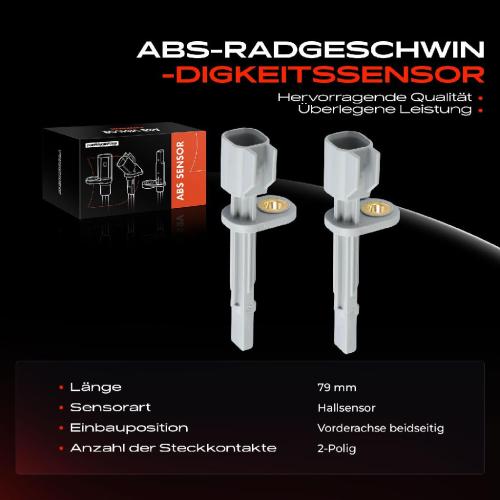 Frankberg 2x ABS Sensor Vorderachse beidseitig für Polestar 1 Volvo S60 III S90 II V60 V90 Cross Country Kombi Bild Frankberg 2x ABS Sensor Vorderachse beidseitig für Polestar 1 Volvo S60 III S90 II V60 V90 Cross Country Kombi