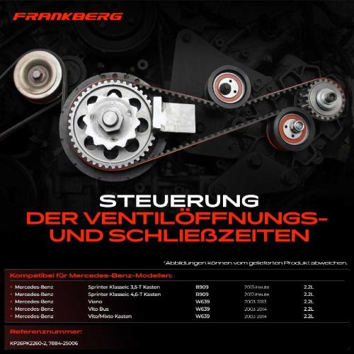 1x Keilrippenriemensatz Wasserpumpe für Mercedes-Benz B909 Viano Vito W639 Bild 1x Keilrippenriemensatz Wasserpumpe für Mercedes-Benz B909 Viano Vito W639