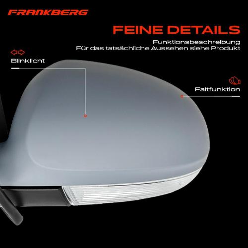 Frankberg 1x Außenspiegel Links für VW Passat Passat Variant 3C2 3C5 2005-2011 Bild Frankberg 1x Außenspiegel Links für VW Passat Passat Variant 3C2 3C5 2005-2011