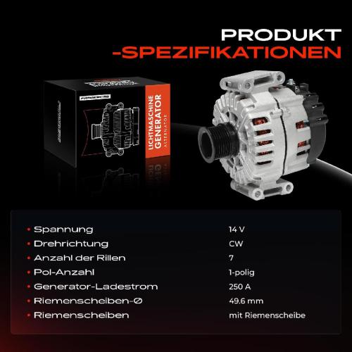 1x Lichtmaschine Generator für Mercedes-Benz W222 X222 V222 W463 B906 B907 Bild 1x Lichtmaschine Generator für Mercedes-Benz W222 X222 V222 W463 B906 B907