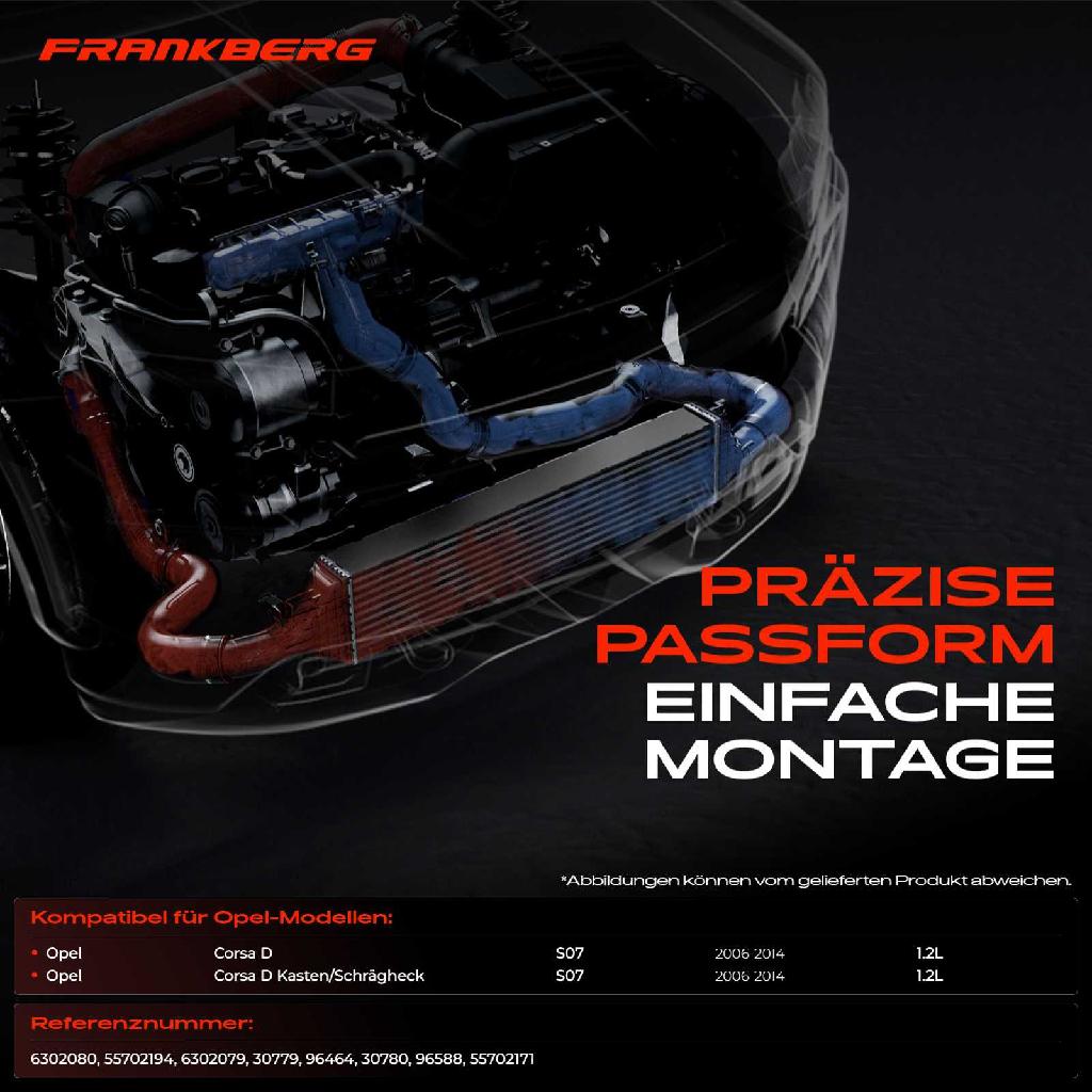 1x Ladeluftkühler Turbokühler für Opel Corsa D S07 2006-2014 1.3L