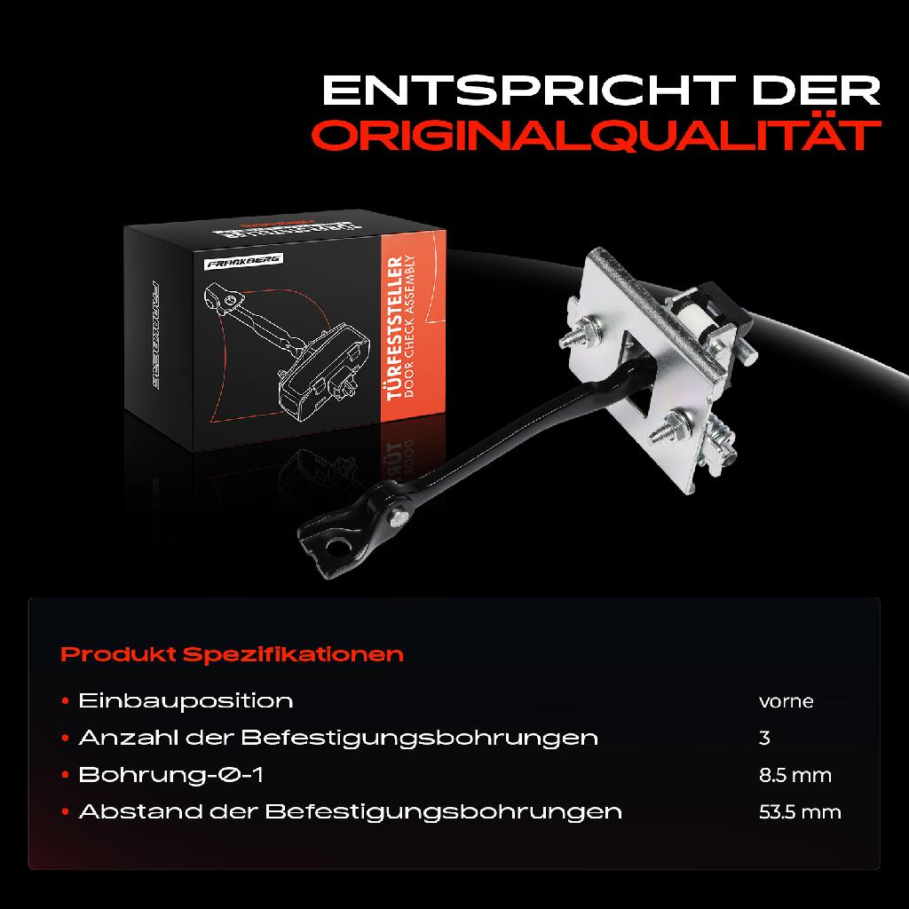 1x Türfeststeller Türfangband Türstopper Vorne für Peugeot 3008 MPV 0U 5008 0E 1.6L 2.0L