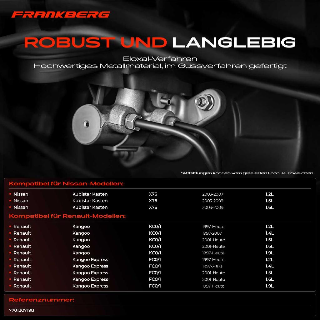 1x Hauptbremszylinder Bremszylinder für Nissan Kubistar X80 Renault Kangoo KC0/1