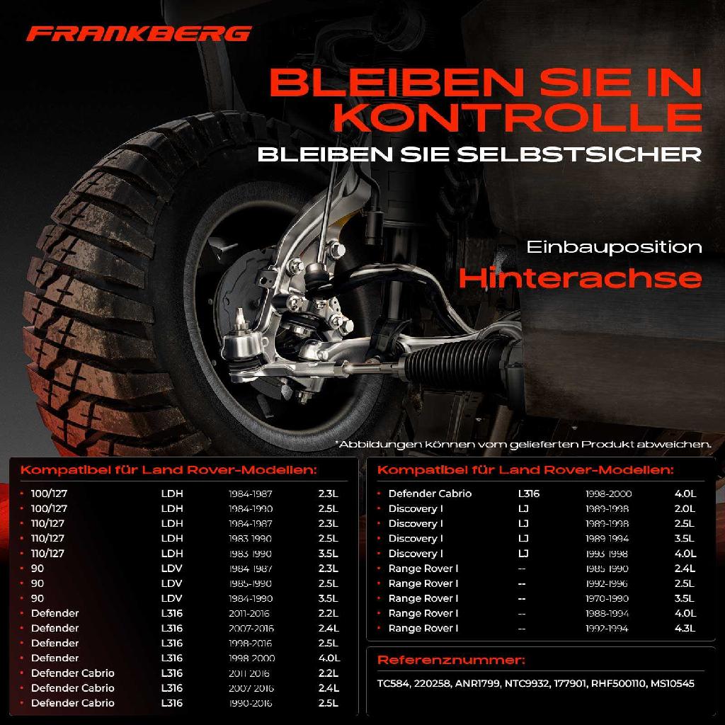 2x Traggelenk Hinterachse für Land Rover 100/127 Pick-up 110/127 90 Defender Cabrio Pritsche/Fahrgestell