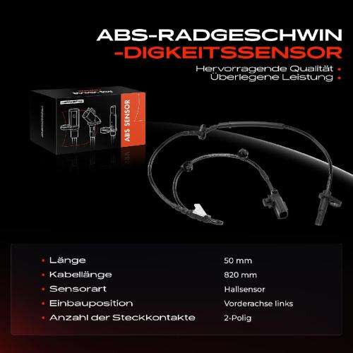 1x ABS Sensor Vorderachse links für Suzuki SX4 S-Cross JY Vitara LY 1.0L 1.4L 1.6L Bj ab 2013 Bild 1x ABS Sensor Vorderachse links für Suzuki SX4 S-Cross JY Vitara LY 1.0L 1.4L 1.6L Bj ab 2013