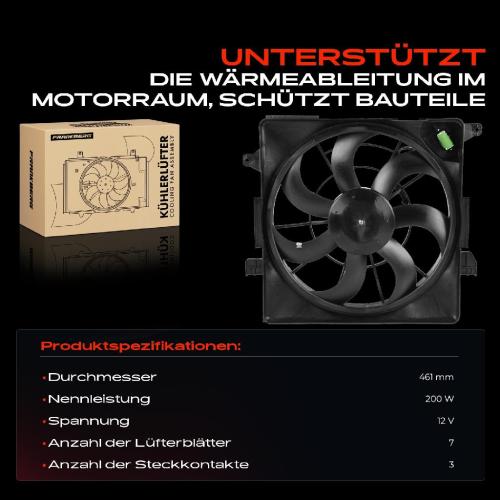 1x Motorkühller Einfachlüfter mit Kühlerlüfterrahmen Hyundai iX35 KIA Sportage SL 2.0L Bild 1x Motorkühller Einfachlüfter mit Kühlerlüfterrahmen Hyundai iX35 KIA Sportage SL 2.0L