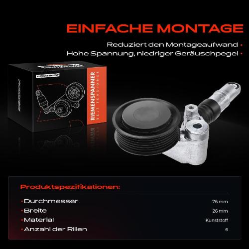 1x Spannrolle Riemenspanner für VW Crafter 30-35 30-50 2006-2013 2.5L Bild 1x Spannrolle Riemenspanner für VW Crafter 30-35 30-50 2006-2013 2.5L