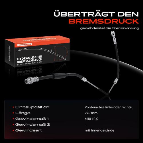 1x Bremsschlauch Bremsschläuche Vorderachse Links oder Rechts für Land Rover Range Rover III LM 3.0L 4.4L Bild 1x Bremsschlauch Bremsschläuche Vorderachse Links oder Rechts für Land Rover Range Rover III LM 3.0L 4.4L