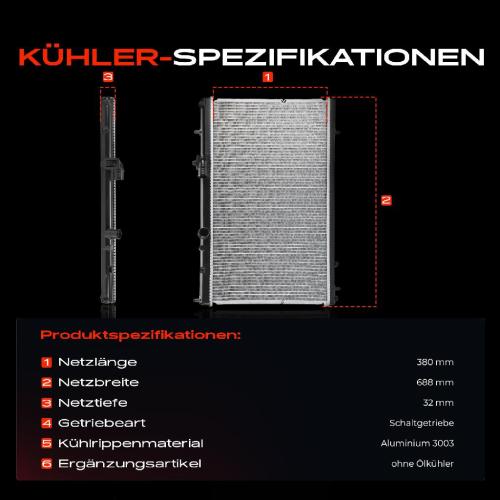 Frankberg 1x Kühler Wasserkühler Motorkühler für Citroen C5 C8 Peugeot 607 807 Bild Frankberg 1x Kühler Wasserkühler Motorkühler für Citroen C5 C8 Peugeot 607 807