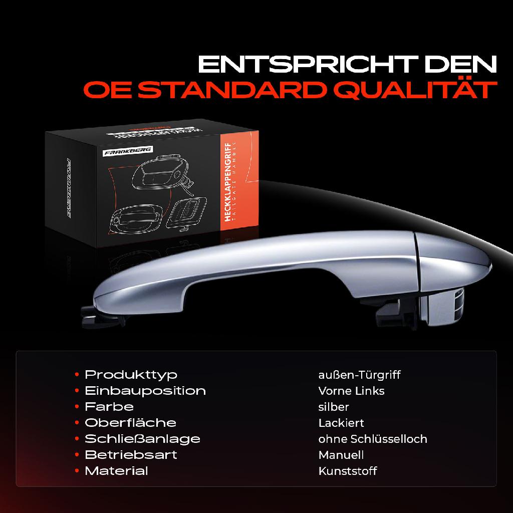 1x Türgriff Hinten Links außen für Fiat 500L 351 352 0.9L 1.2L 1.4L 1.6L Bj ab 2014