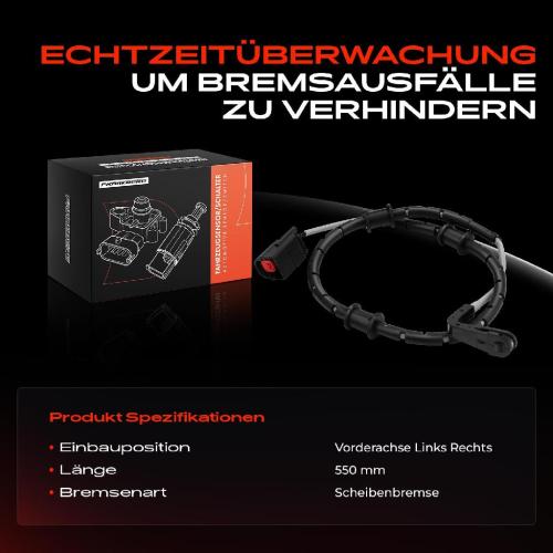1x Warnkontakt Bremsbelagverschleiß Vorderachse für Jaguar F-Type X152 S-Type XF XJ XK Bild 1x Warnkontakt Bremsbelagverschleiß Vorderachse für Jaguar F-Type X152 S-Type XF XJ XK