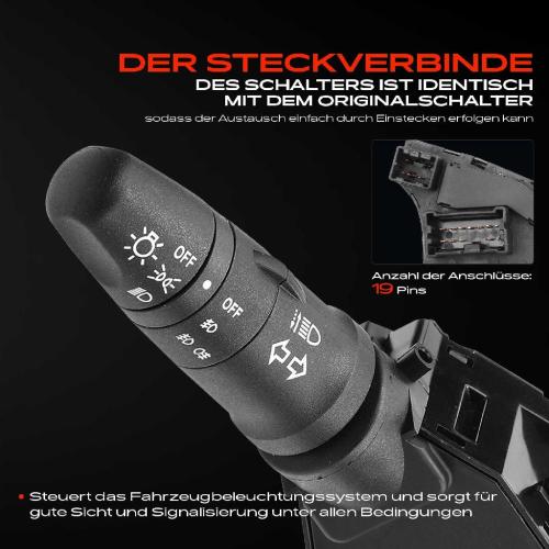 1x Kombischalter Lenkstockschalter für Nissan X-Trail T30 2.0L-2.5L 2001-2013 Bild 1x Kombischalter Lenkstockschalter für Nissan X-Trail T30 2.0L-2.5L 2001-2013