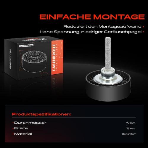 1x Umlenkrolle Führungsrolle für VW Golf Polo Skoda Fabia Audi A3 Seat Bild 1x Umlenkrolle Führungsrolle für VW Golf Polo Skoda Fabia Audi A3 Seat