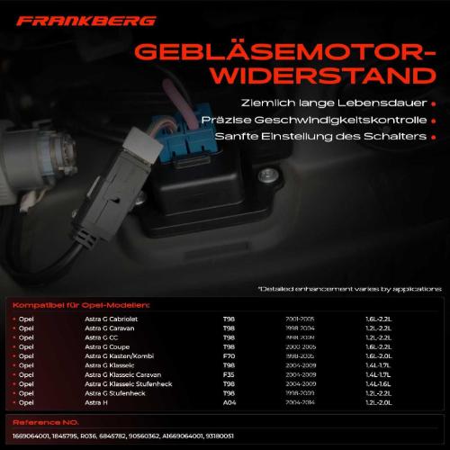1x Widerstand Vorwiderstand Gebläsemotor für Opel Astra G Astra H Zafira A 9 Pin Bild 1x Widerstand Vorwiderstand Gebläsemotor für Opel Astra G Astra H Zafira A 9 Pin