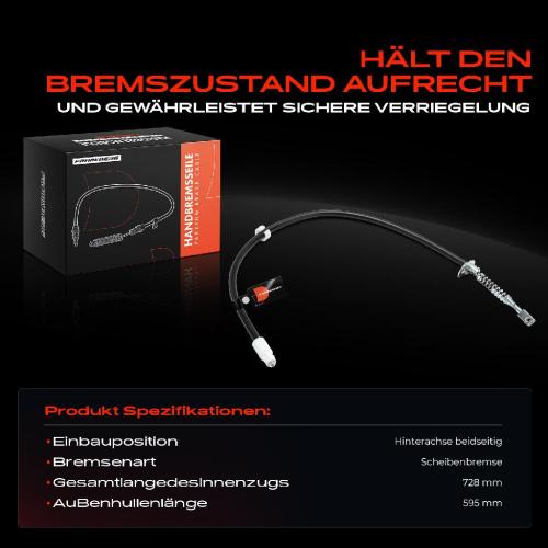 1x Seilzug Feststellbremse Hinterachse beidseitig für Mercedes-Benz C-Class W204 E-Class A207 Bild 1x Seilzug Feststellbremse Hinterachse beidseitig für Mercedes-Benz C-Class W204 E-Class A207