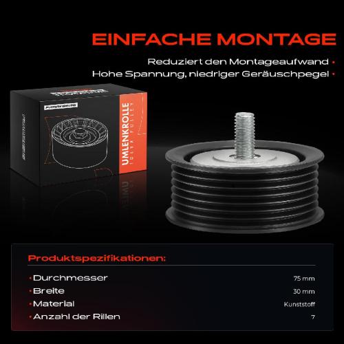 1x Umlenkrolle Führungsrolle für VW Passat 3B Phaeton Touareg Audi A8 4E Bild 1x Umlenkrolle Führungsrolle für VW Passat 3B Phaeton Touareg Audi A8 4E