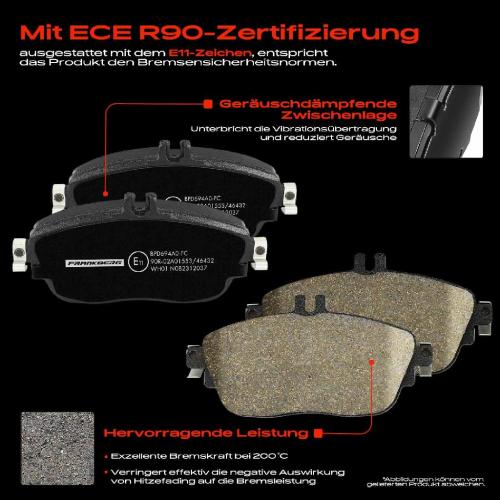 4x Bremsbeläge Vorderachse für Mercedes-Benz A-Klasse W176 W242 W246 C117 X117 X156 2011-2019 Bild 4x Bremsbeläge Vorderachse für Mercedes-Benz A-Klasse W176 W242 W246 C117 X117 X156 2011-2019